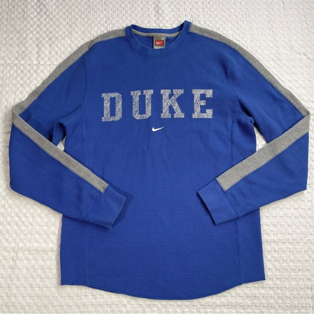 Duke University Blue Devils‎ Thermal Shirt Medium Men’s Team Nike Vintage Waffle